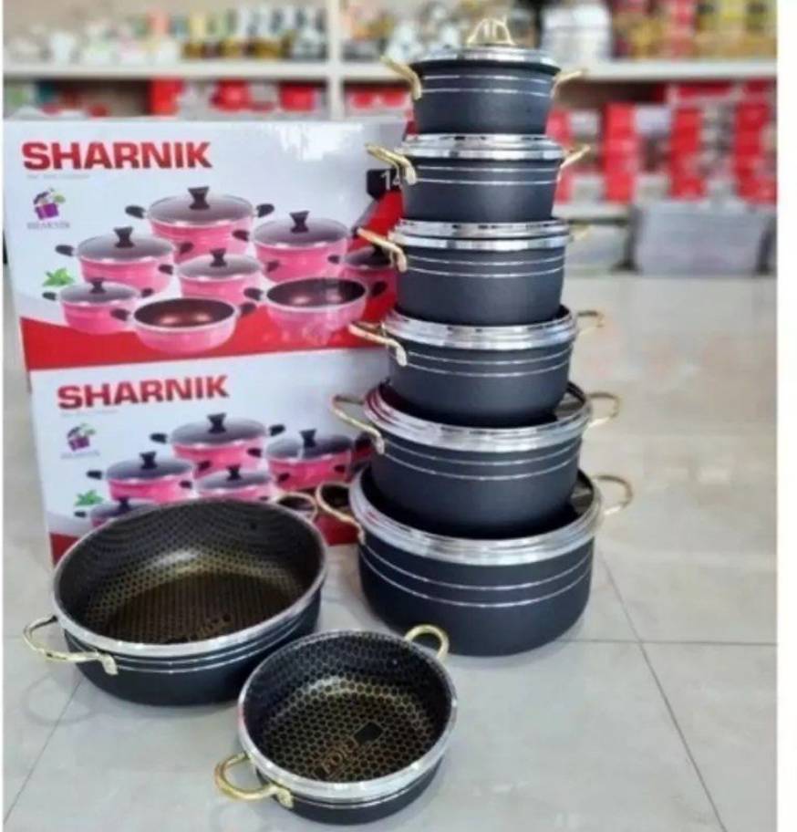قابلمه تفلون ۱۴ پارچه شارنیک داخل زنبوری
